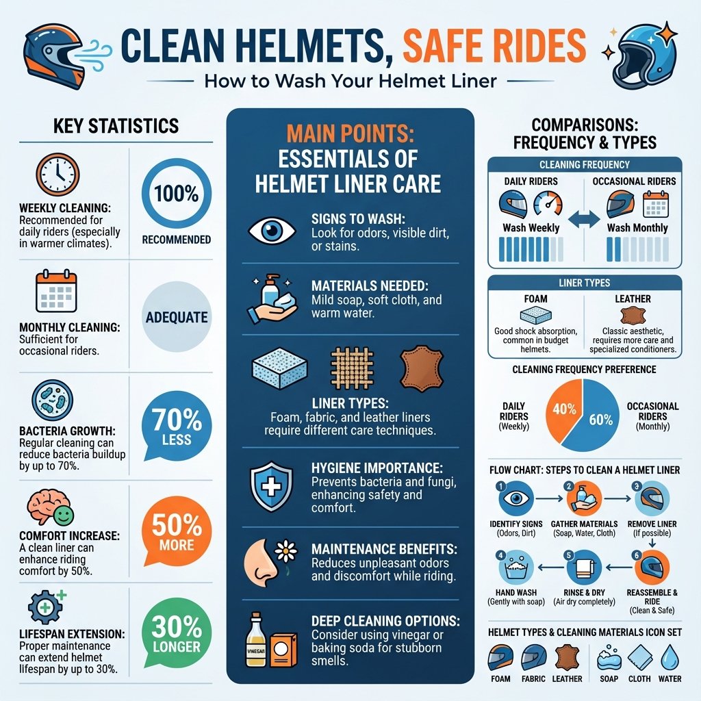 how to wash a helmet liner - Data Infographic and Statistics