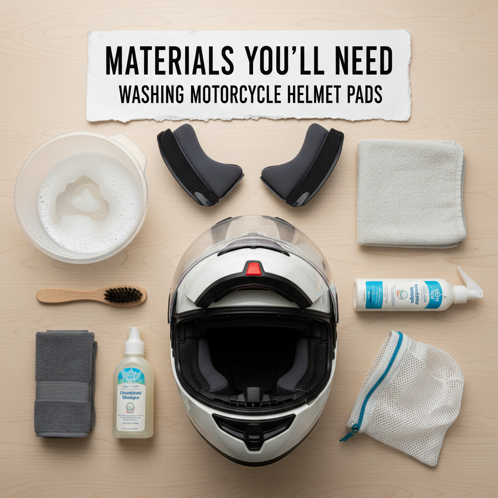 Materials You’ll Need - how to wash motorcycle helmet pads