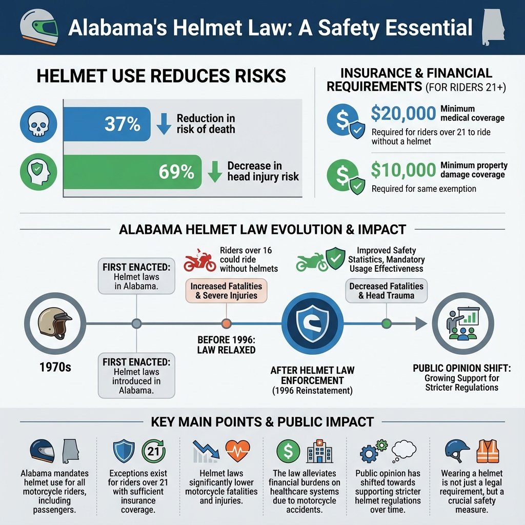 is alabama a helmet state - Data Infographic and Statistics