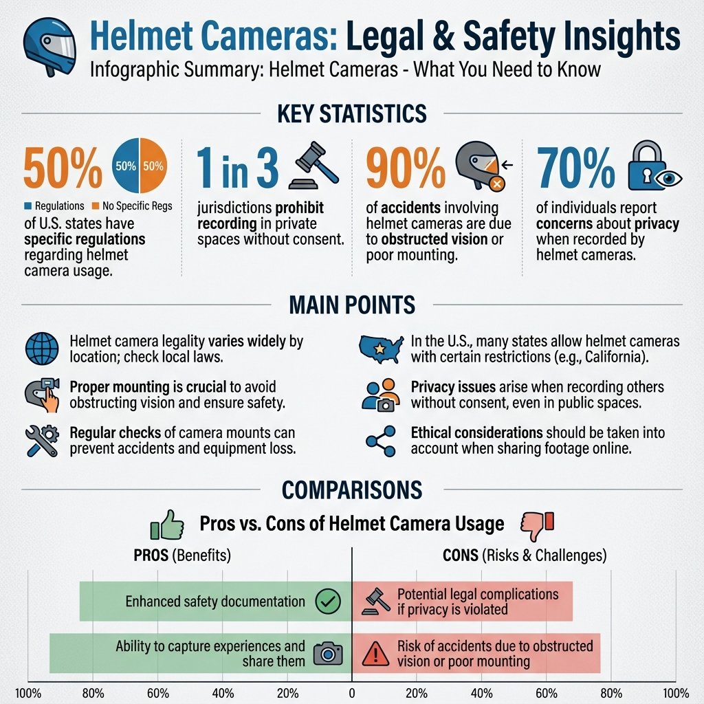 Infographic: Safety Considerations is it illegal to have a camera on your helmet - Data Infographic and Statistics