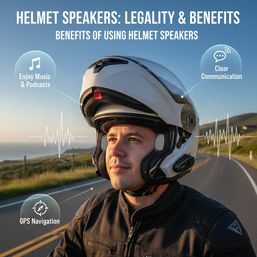 Benefits of Using Helmet Speakers Benefits of Using Helmet Speakers - is it illegal to have speakers in your motorcycle helmet