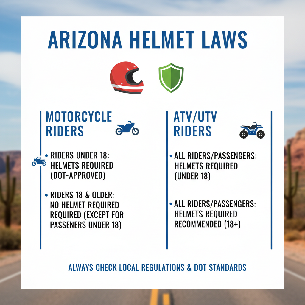 Overview of Arizona Helmet Laws - is there a helmet law in arizona
