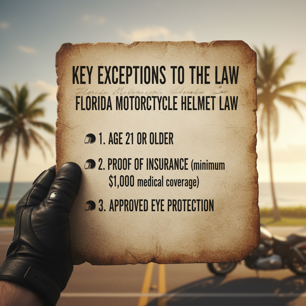 Key Exceptions to the Law - is there a helmet law in florida