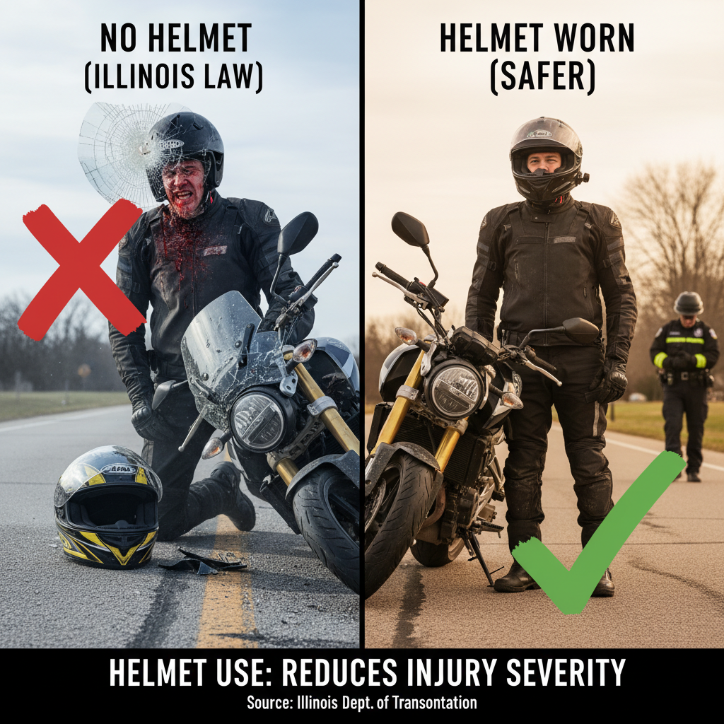 The Impact of Helmet Use on Safety - is there a helmet law in illinois