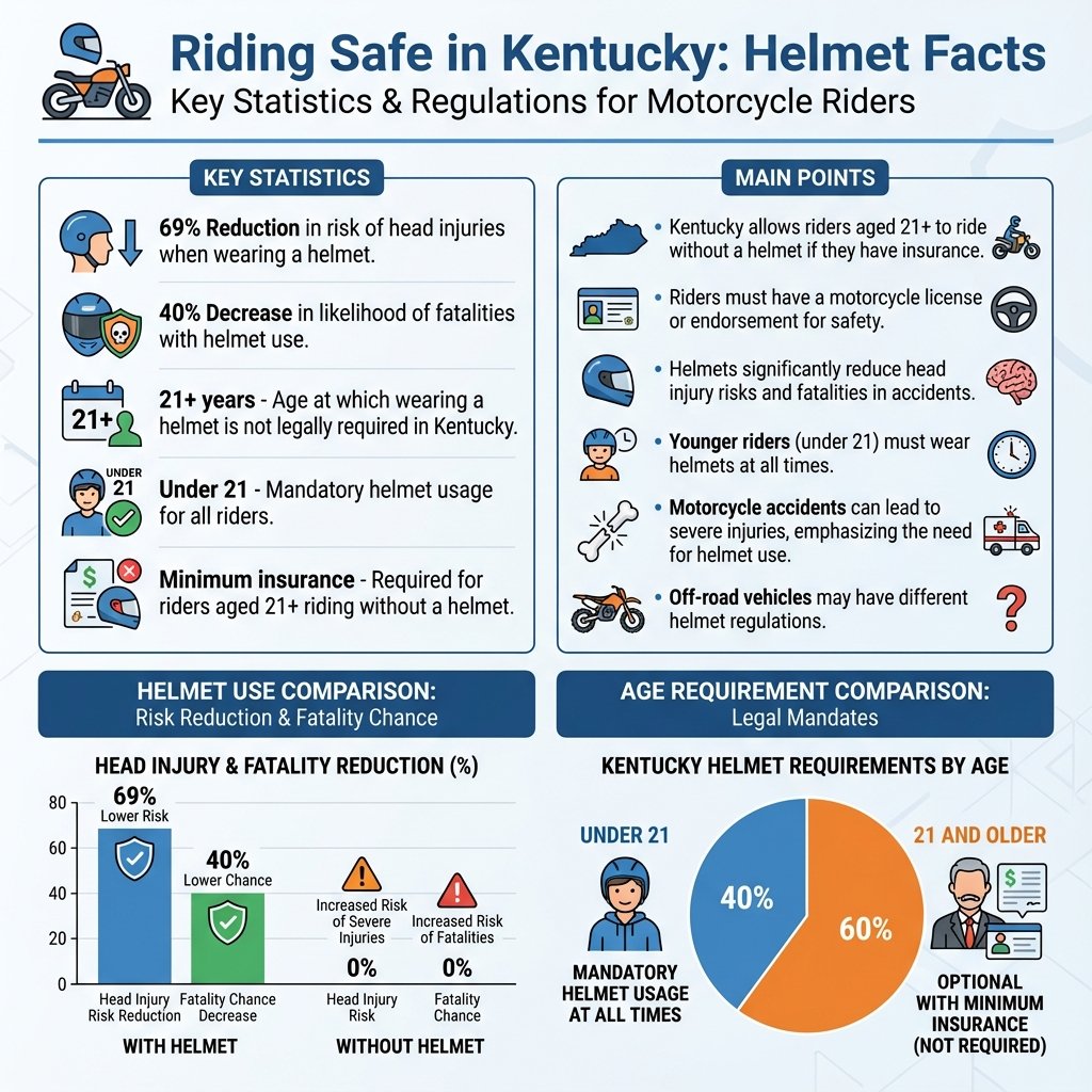 is there a helmet law in kentucky - Data Infographic and Statistics