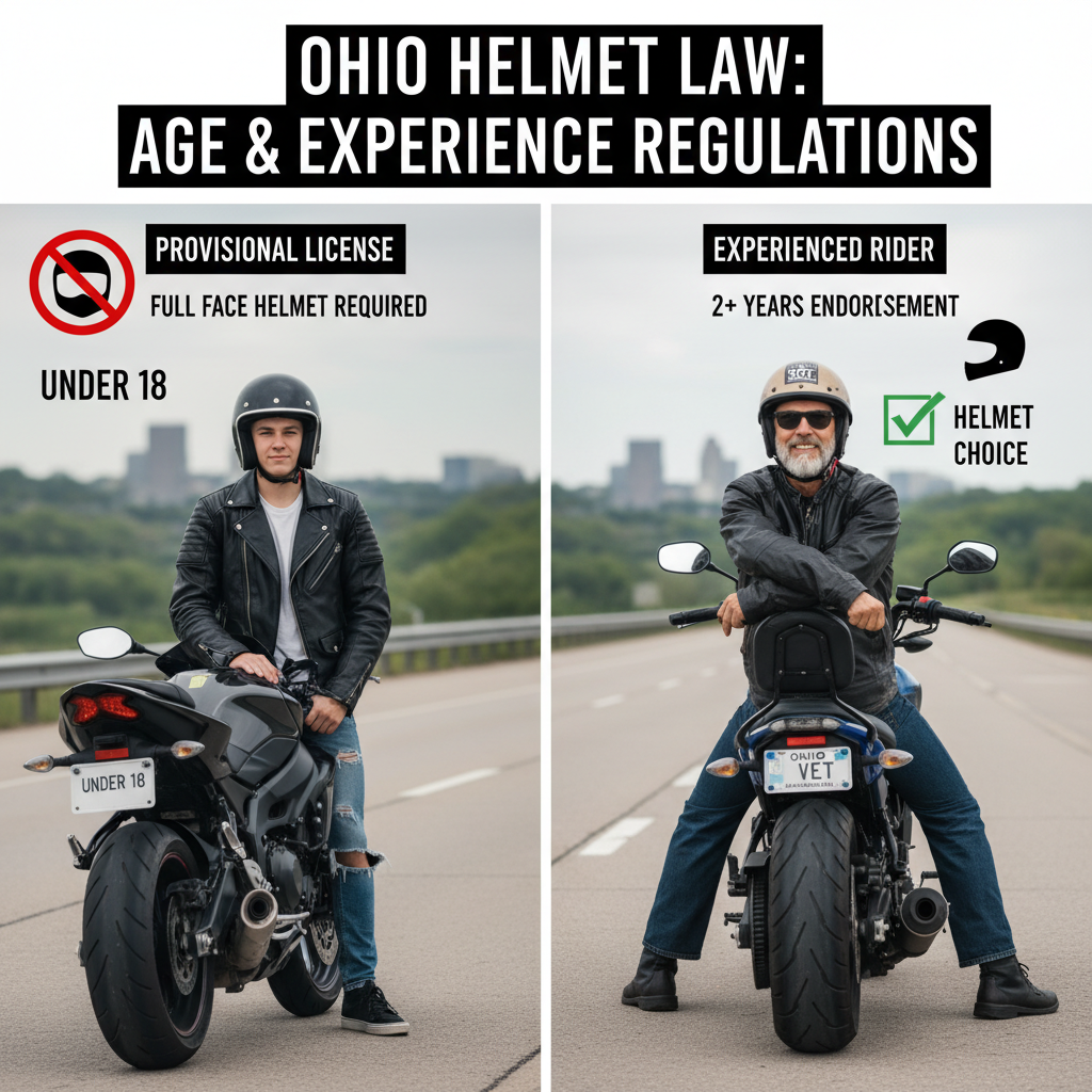 Age and Experience Regulations - is there a helmet law in ohio