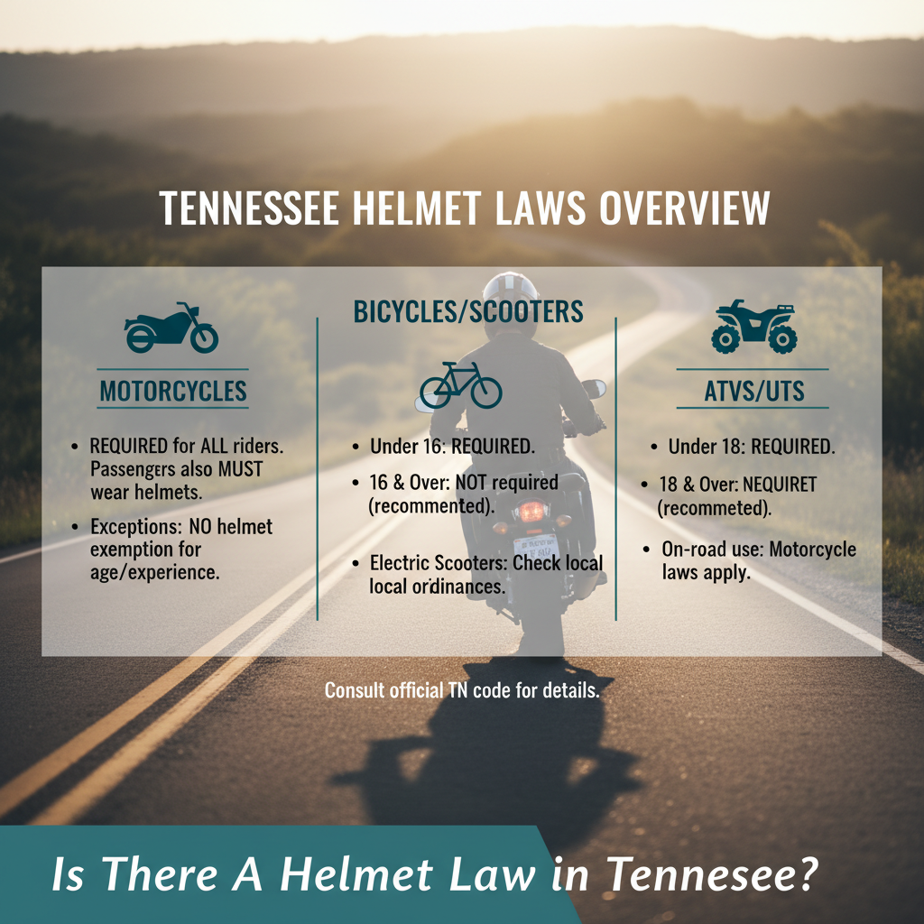 Overview of Tennessee Helmet Laws - is there a helmet law in tennessee
