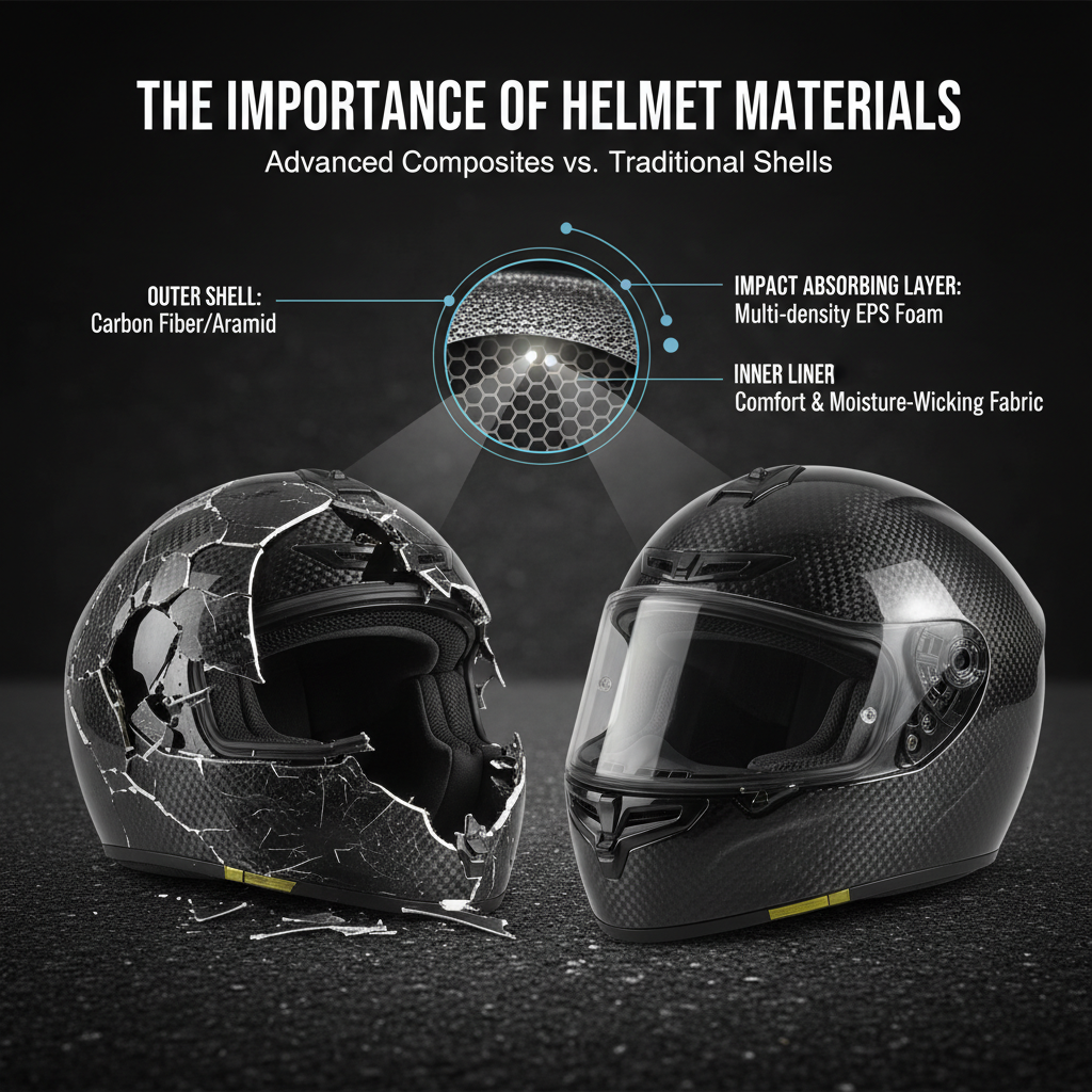 The Importance of Helmet Materials - what are motorcycle helmets made of