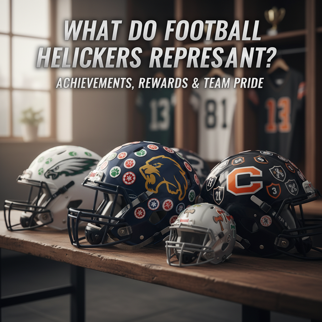 What Do Football Helmet Stickers Represent? - what does stickers on football helmets mean