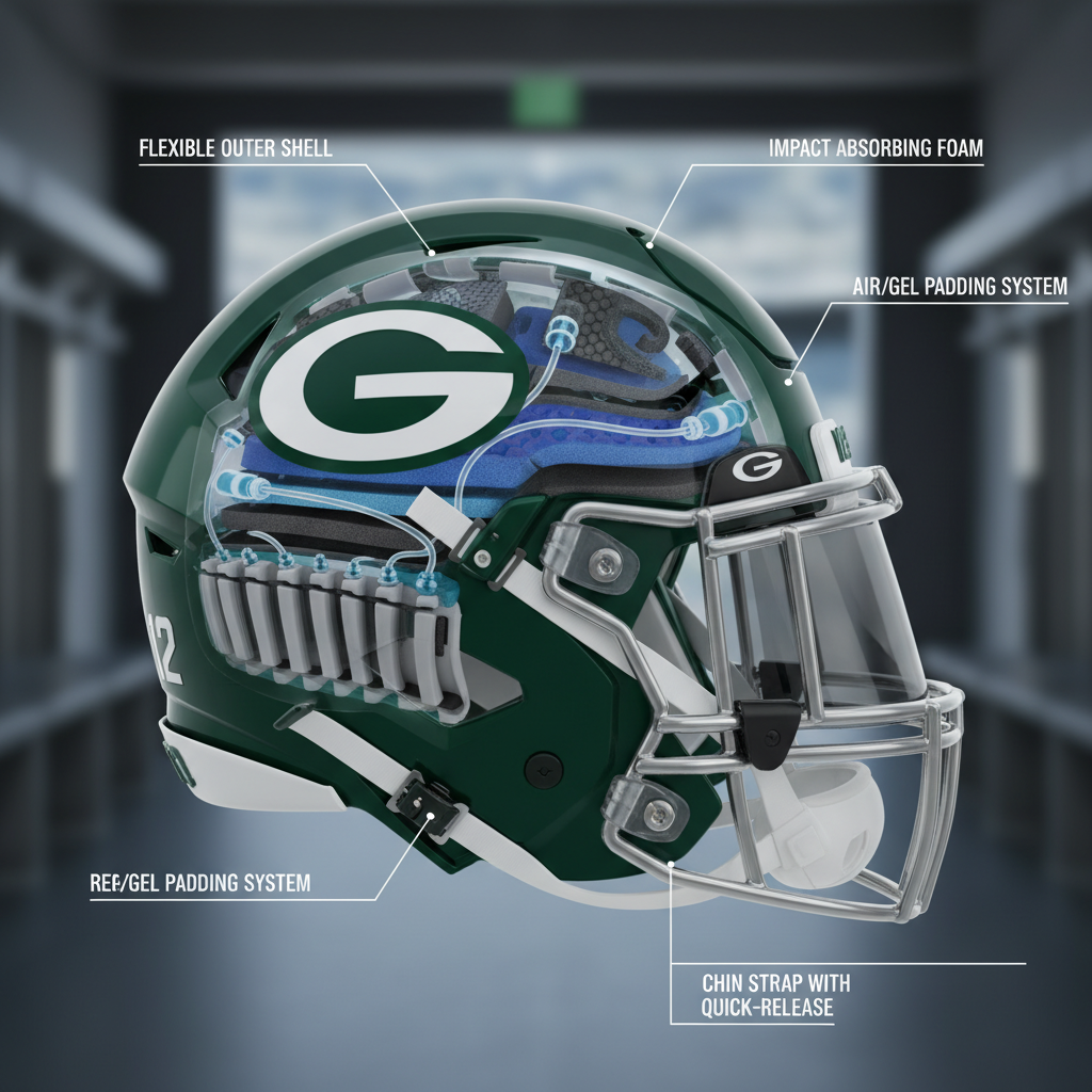 Key Safety Features - what helmet does aaron rodgers wear