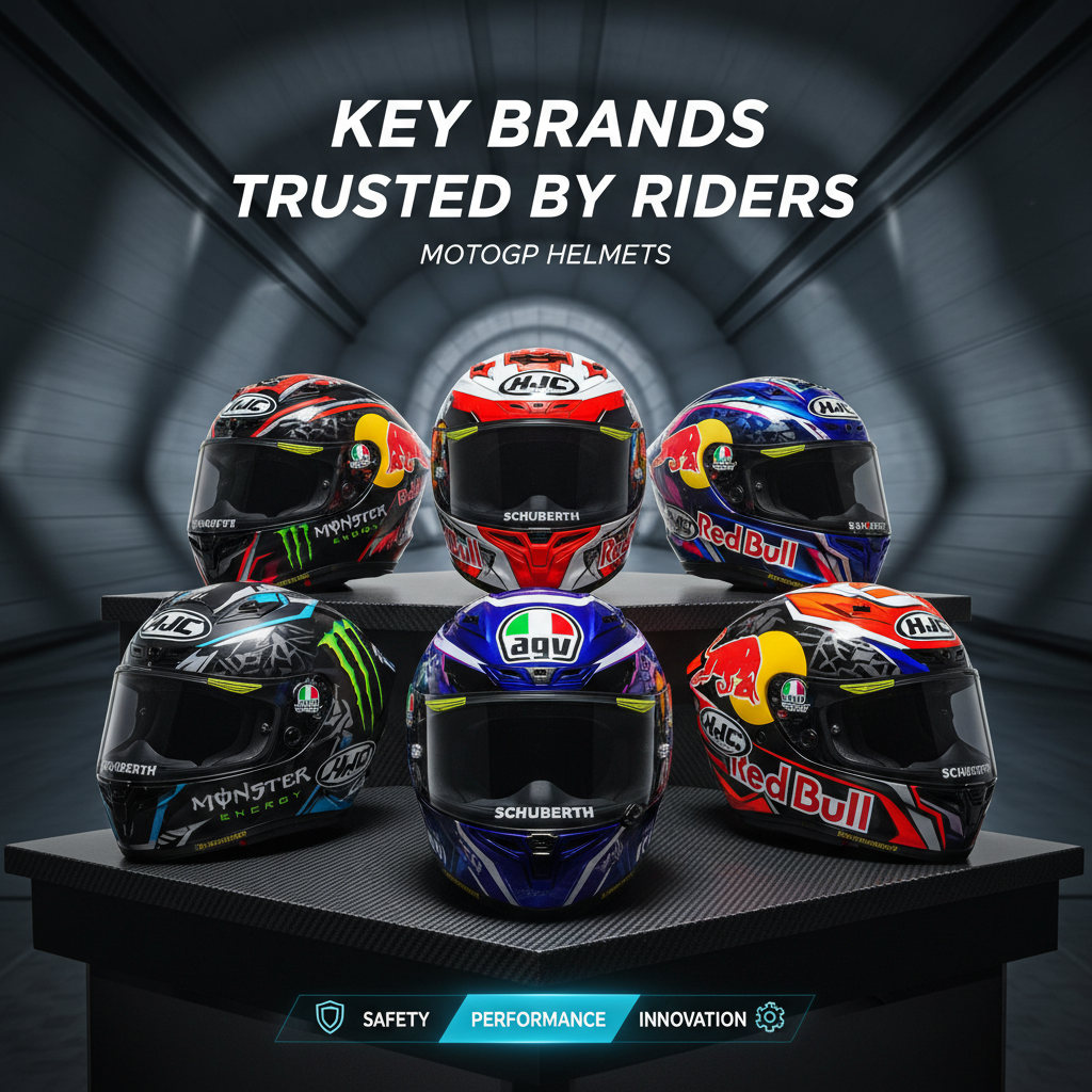 Key Brands Trusted by Riders - what helmets do motogp riders wear