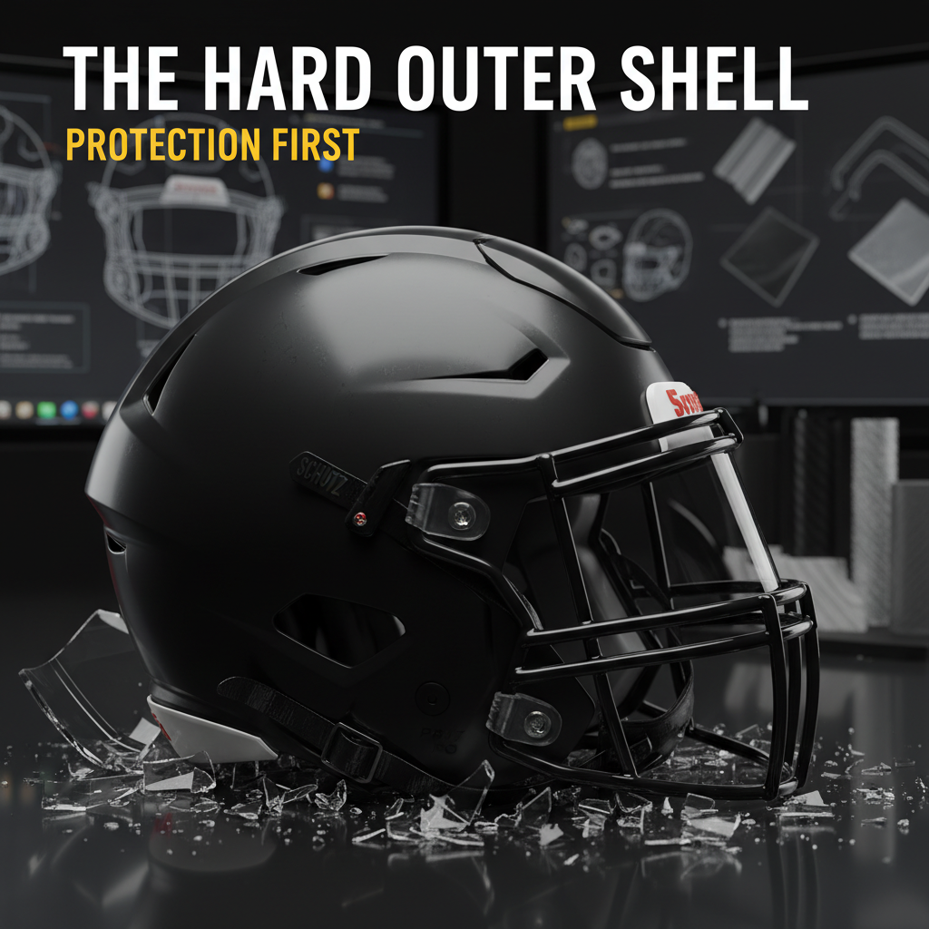 The Hard Outer Shell: Protection First - what is a football helmet made of