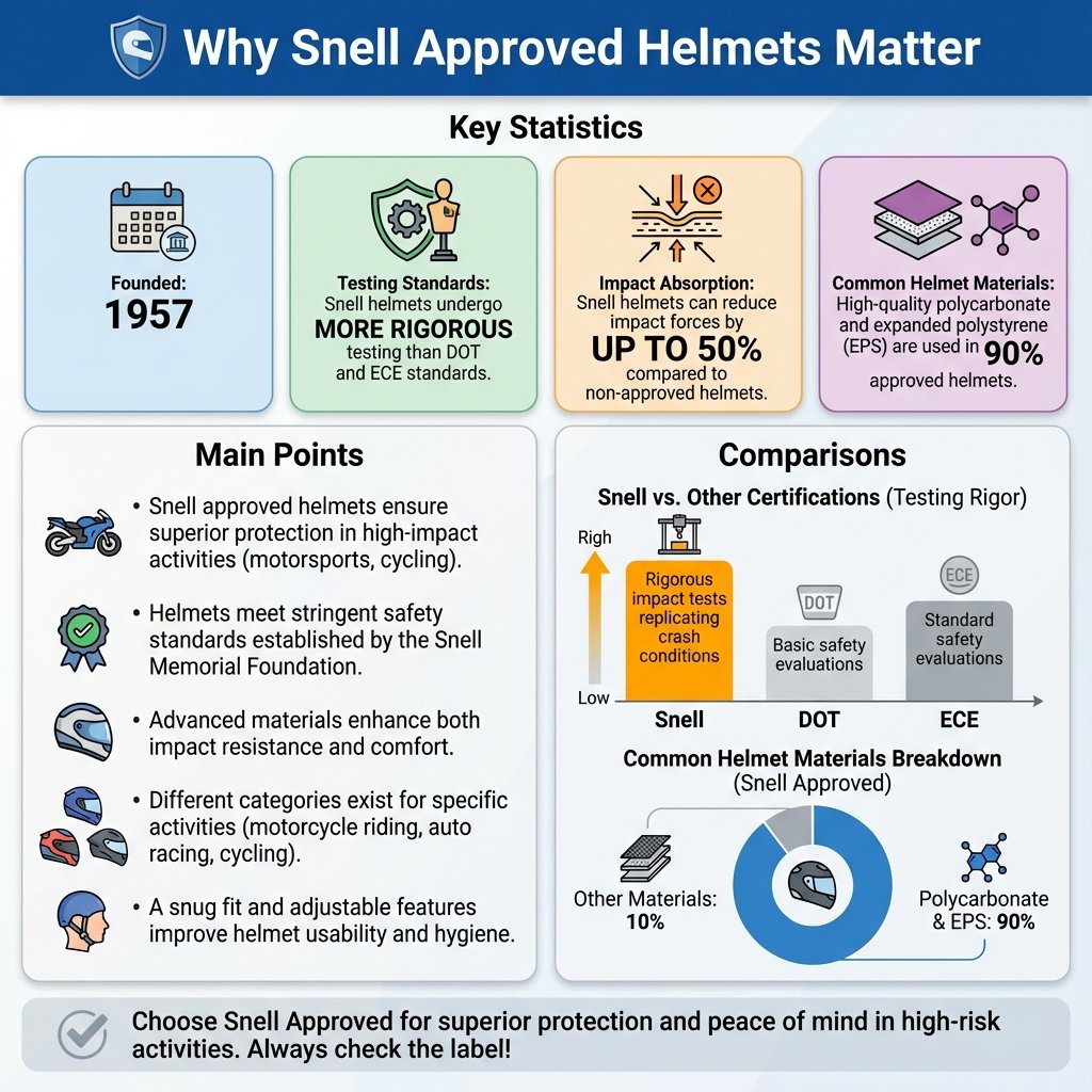 Infographic: Why Choose a Snell Approved Helmet? what is a snell approved helmet - Data Infographic and Statistics