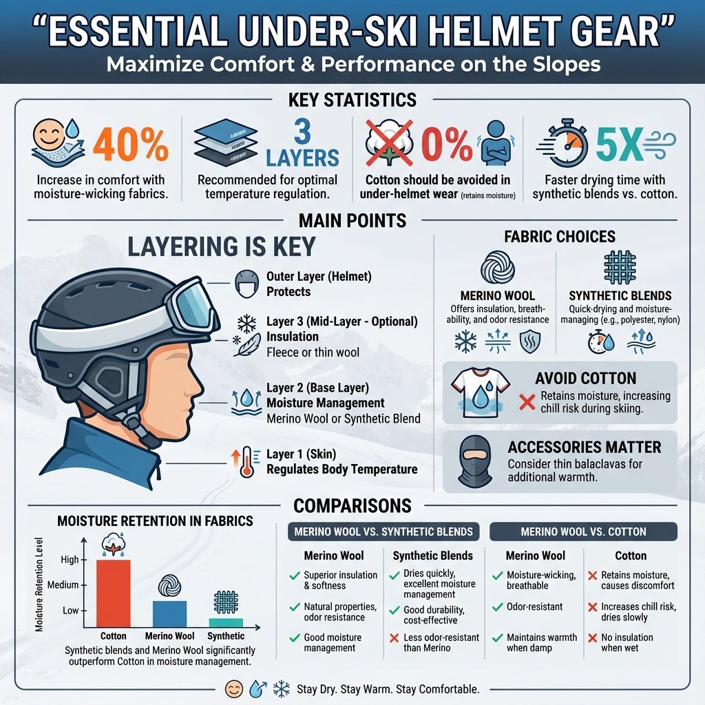 what to wear under ski helmet - Data Infographic and Statistics