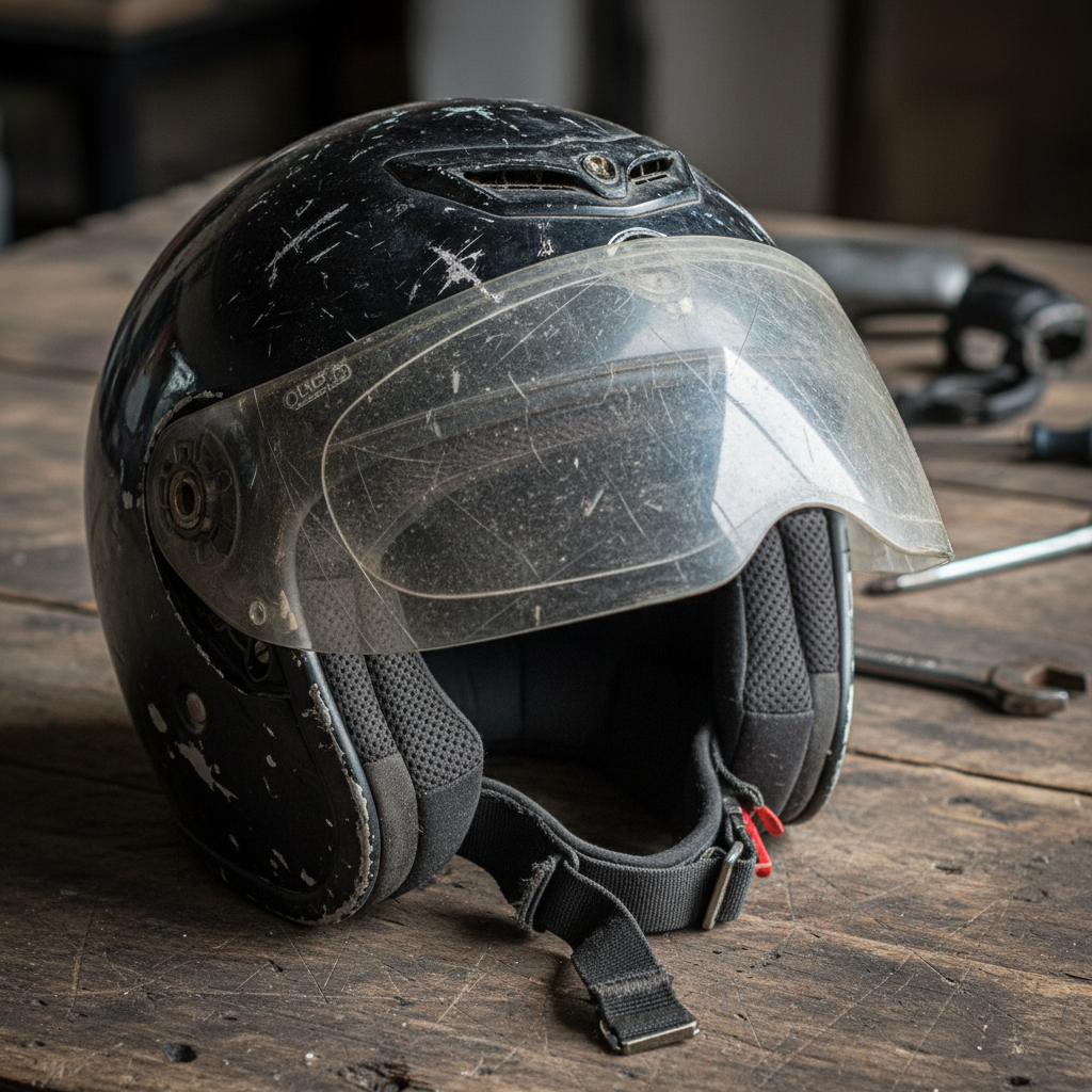 Signs of Wear and Tear - when to replace motorcycle helmet