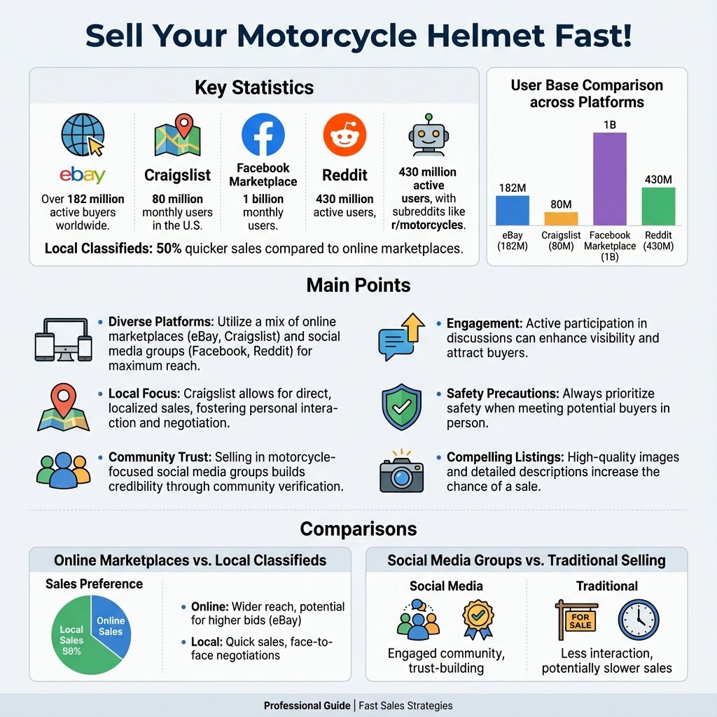 where can i sell a motorcycle helmet - Data Infographic and Statistics