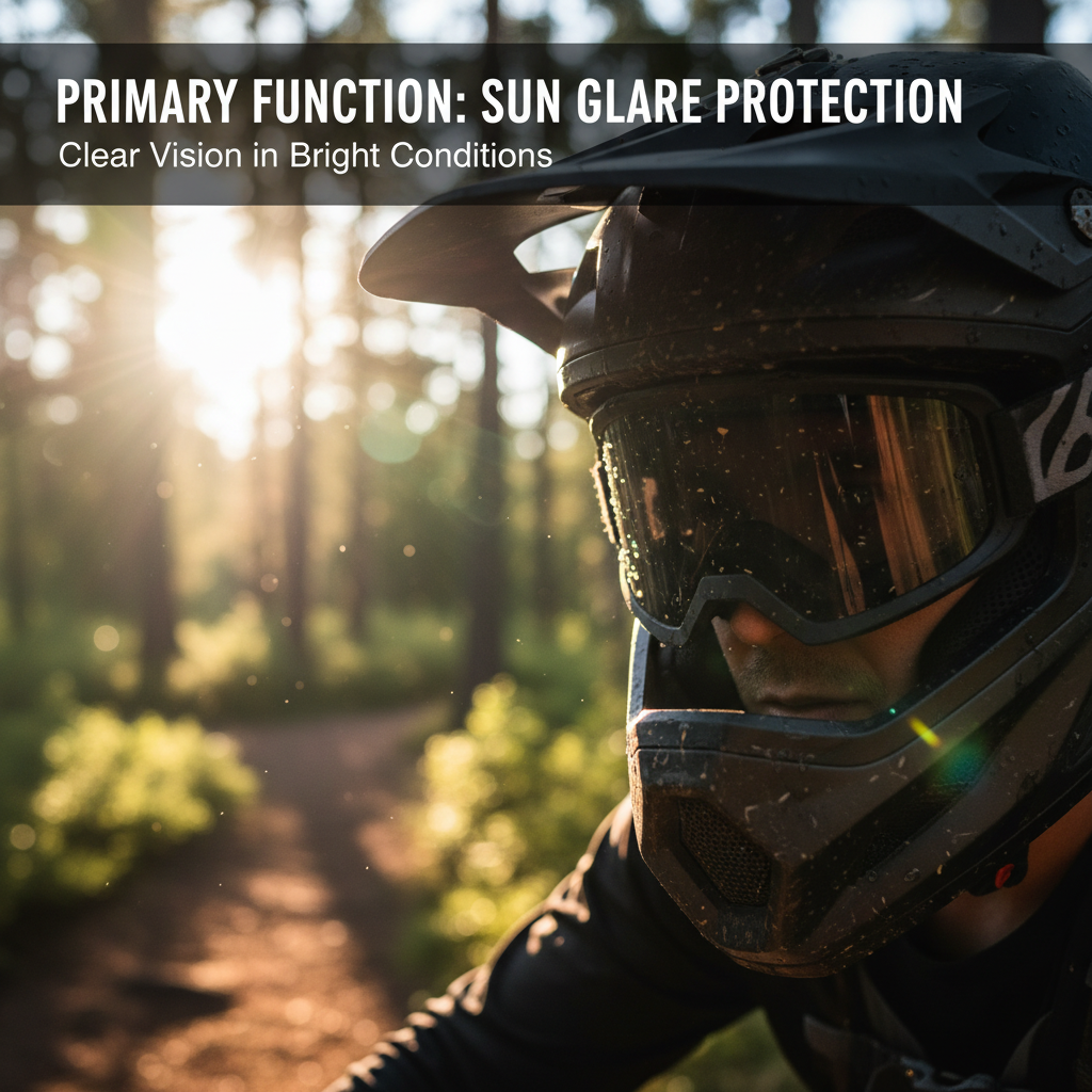 The Primary Function of Visors The Primary Function of Visors - why do mountain bike helmets have visors